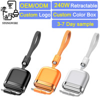 Câble de charge rapide rétractable Type-C vers Type-C 240W avec conducteur en cuivre pur et gaine en nylon - Mini portable OEM