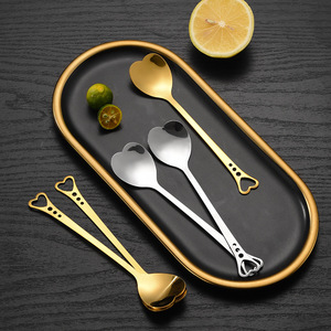 Cuchara para remover café en forma de corazón de acero inoxidable, cuchara para postre, cuchara para pastel, cuchara para nido de pájaro, cuchara de regalo creativa, cuchara de recuerdo - Product Image 3