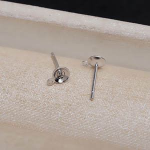 ต่างหูเงินแท้ S925 5 คู่ สำหรับงาน DIY พร้อมเข็มต่างหูขนาด 4 มม. และห่วงกลมแบบปิดสำหรับผู้หญิง รุ่น 4249 มีขนาด 6 มม. และ 8 มม. ให้เลือก - Product Image 2