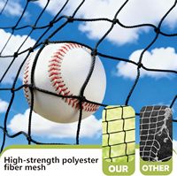 Cages de frappe de baseball portables pour l'entraînement en extérieur, avec filet et cadre pour softball, poteaux en fibre de verre de 12,7 mm et sac de transport