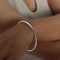 Bracelet Tendance en Acier Inoxydable pour Femmes, Rond, Minimaliste, Élégant, Couleur Or, Accessoires Féminins, Bijou Populaire