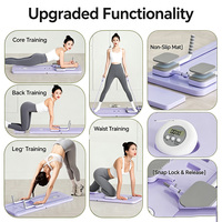 Planche de fitness pliable 4-en-1 multifonctionnelle pour entraînement abdominal, sit-up et plank à domicile