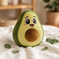 Peluche avocat bébé personnalisée en carton, jouet en peluche avec logo brodé pour la décoration de la maison, cadeau pour enfants