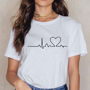 Nouveaux T-shirts décontractés pour femmes K779, imprimés Harajuku Love, hauts d'été à manches courtes pour femmes - Product Image 5