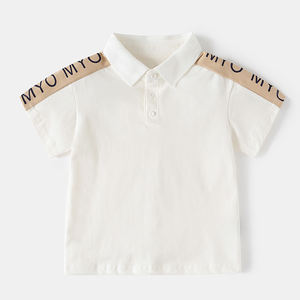 เสื้อโปโลเด็กผู้ชายแขนสั้นสไตล์ใหม่ประจำฤดูร้อนปี 2026 สำหรับเด็กเล็กและเด็กโต - Product Image 1