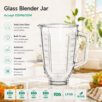 Blender Oster en verre 1,25 L, dessus carré, Vasos De Licuadora Oster Vidrio Redondo A06, pot en verre pour blender Oster