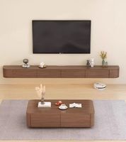Meuble TV moderne et simple en bois massif blanc, support au sol pour salon, chambre, salle à manger, école, appartement, hôtel