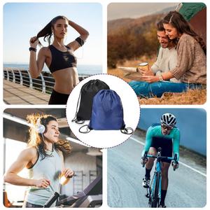 Mochila de Poliéster con Cierre de Cremallera, Diseño Personalizado, Logotipo Impreso, Asa de Cuerda, Impermeable, Plegable, para Gimnasio, Compras y Actividades al Aire Libre - Product Image 4