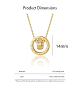 Kalung Perak Sterling 925 Lapis Emas Desain Jam Produk Terlaris Wanita Elegan Keren Sederhana Modis
