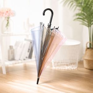 Paraguas Transparente de Arcoíris con Logotipo Personalizado al por Mayor, Paraguas de POE con 8 Varillas y Mango de Gancho para Mujer, para Viajes, Eventos, Regalos - Product Image 1