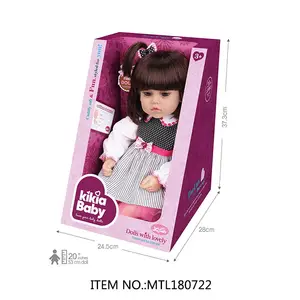 ตุ๊กตาของเล่นผ้านิ่มเหมือนจริงขนาด20นิ้ว,ตุ๊กตาซิลิโคนรอยยิ้มสำหรับเด็กแรกเกิดเด็กหัดเดินผู้หญิง