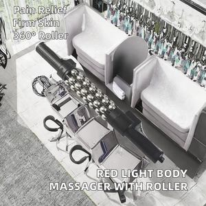 Masajeador Corporal de Microvibración con Rodillo de Bolas Interno Giratorio de 360° y Luz Roja para Aliviar el Dolor Muscular y Reafirmar la Piel - Product Image 3
