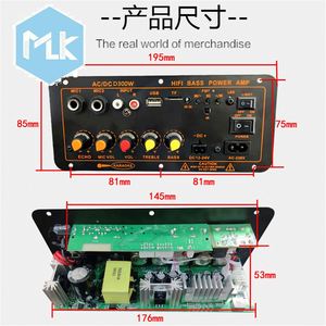 Placa Amplificadora de Audio MLK Original de 600W <span class=keywords><strong>BT</strong></span> 5.0, Módulo de Subwoofer con Doble Micrófono D300, 12V 24V 1CH HIFI Estéreo - Product Image 1