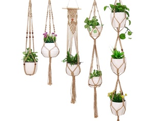Boho Home Decor Macrame Plant Hangers Indoor Wall Hanging Planter Basket Flower Pot Holder
