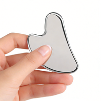 Planche Gua Sha en métal, acier inoxydable 304, outil de raclage facial pour le lifting de la peau, le décongestionnement et le massage corporel