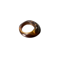Nouvelle bague artistique en résine œil de chat ambre pour Pâques et le Nouvel An chinois - Choix tendance au style unique