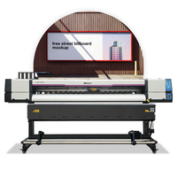Impresora de inyección de tinta de 2 cabezales de alta velocidad F1080 Roll to Roll Banner Impresora solvente con plotter de corte