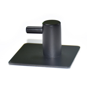 Thép Không Gỉ Kim Loại Áo Khăn Móc Tự Dính Tường Móc Đen Dính Treo Quần Áo Móc - Product Image 3