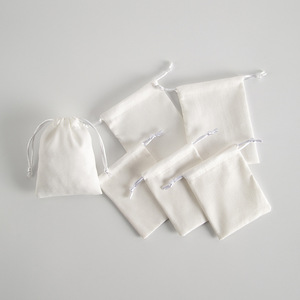 White Flannel <b>Drawstring</b> Bags 7x9 To 15x20 Cm Jewelry Packaging Gift Bags Rectangular Fabric Storage <b>Pouches</b> - Product Image 1