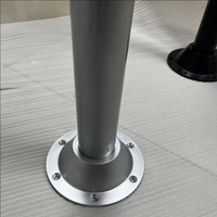 Pied de table monocolonne en métal noir pour camping-car, caravane, bateau, accessoire de mobilier de table à manger