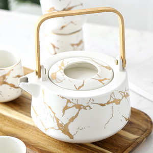 Vintage Chinese Porcelain Tea & Coffee Cup <b>Set</b> Ethiopian Japanese <b>Teapot</b> with Tray - Product Image 3