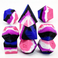 Ensemble de dés DND en acrylique personnalisé et ensemble de dés vierges en silicone, ensemble de dés de jeu de rôle écologiques, fournisseur pour fabricants