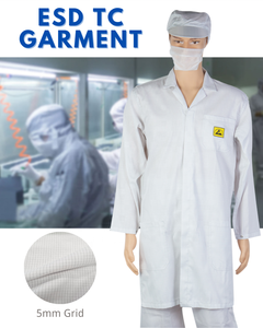 Vêtements de salle blanche Leenol, antistatiques, en coton TC, blouse de laboratoire antistatique, vêtements de salle blanche, vêtements de sécurité, veste de travail ESD - Product Image 2