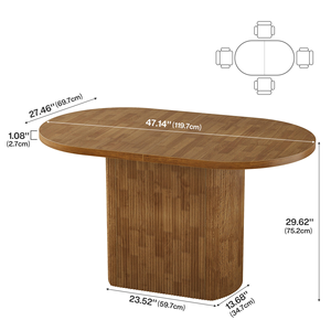 TALONGJ LYYC Hyz003 47.24 Inch 4-Seater Modern Wooden Conference <b>Table</b> Eco-friendly Durable Commercial Office Furniture - Product Image 2