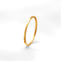 Bague ultra-fine en acier inoxydable de 0,5 mm, minimaliste, empilable, en stock, vente en gros de bijoux