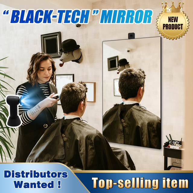 Best Sell High Quality Wall Mounted Salon Mirror Hair Salon Mirror 43/55/65 Inch Smart Ai Magic Salon Mirror for Barber Shop