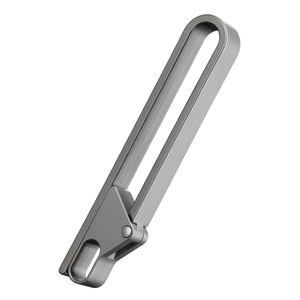 Titanium alloy <b>leather</b> belt car <b>key</b> buckle men's waist hanger sports pants <b>key</b> ring <b>key</b> <b>chain</b> lightweight pendant belt buckle - Product Image 2