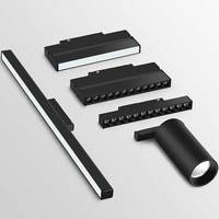 Sistem Lampu Rel Magnetik Modern QCXGDB120 12W - Lampu Sorot Linear LED Tersembunyi dengan Konstruksi Aluminium