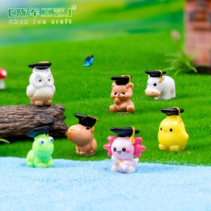 Micro-paysage, <span class=keywords><strong>Docteur</strong></span> Grenouille, Hibou, Chapeau, aménagement de jardin DIY, accessoires décoratifs suspendus, mini bibelots - Product Image 1