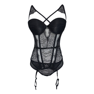 Lingerie sexy avec armatures, baleines rembourrées, corset queue de poisson, caraco en dentelle, vêtements de nuit intimes, provocants. - Product Image 5