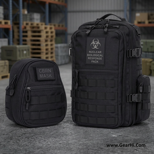 อุปกรณ์ลำเลียงนิวเคลียร์/CBRN ไนลอน Cordura ไนลอน1000D อุปกรณ์ตัวป้องกันทางชีวเคมีเสริมกันน้ำ - Product Image 3