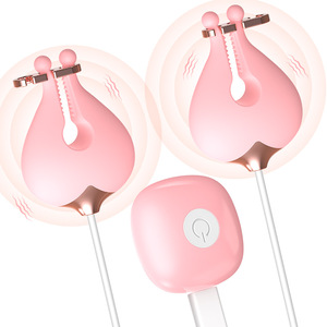 New cross-border women's <b>remote</b> <b>control</b> <b>vibrating</b> nipple clamp breast massager adult sex toy factory wholesale - Product Image 4