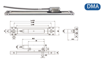 Capteur d'échelle magnétique Ditron DMS+DMA 50-6000mm IP67 1µm/5µm, encodeur pour outils de mesure de fraisage, tournage et rectification, sortie 5V TTL/RS42
