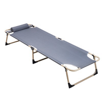 Lit pliant en métal minimaliste renforcé KaiXian, lit simple pour le bureau, la sieste, le camping, l'extérieur, lit d'urgence portable