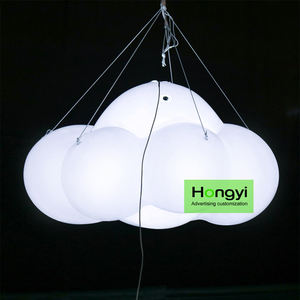 Globos inflables LED gigantes blancos para colgar en <span class=keywords><strong>el</strong></span> techo, decoración publicitaria de nubes blancas flotantes en <span class=keywords><strong>el</strong></span> <span class=keywords><strong>cielo</strong></span> para fiestas y escenarios - Product Image 1