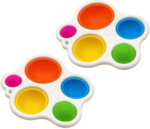 Juguete de silicona para bebé, llavero de arcoíris Simple Diimple, Push Popper Bubble, juguetes sensoriales para niños - Product Image 4