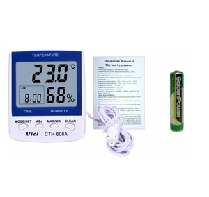 <span class=keywords><strong>Termohigrometro</strong></span> <span class=keywords><strong>digital</strong></span> HEDAO, higrómetro montado en la pared y escritorio, para interior y exterior - Product Image 1