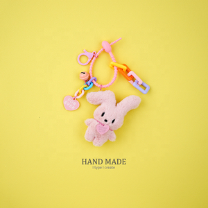Nuevo Llavero de Peluche de Conejo Súper Suave y Adorable Estilo Coreano para Colgar en Bolsos y Coches, Accesorios de Peluche - Product Image 5