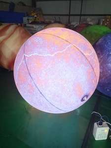 Ballons gonflables en PVC étanches à l'air avec lumière LED, planètes Terre, Soleil, Lune, Saturne et Mars, couleur personnalisée, taille 1m-5m, impression UV durable - Product Image 3