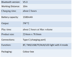 Altavoz Subwoofer Altavoces Bluetooth Sistema de audio Sonido Música profesional Altavoz inalámbrico para exteriores - Product Image 4