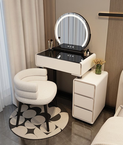 Coiffeuse intelligente avec chargeur sans fil, style nordique de luxe léger, moderne et simple, multifonctionnelle, pour chambre à coucher, modèle Princesse - Product Image 4