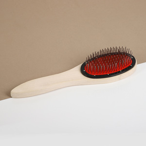 Wooden Handle <b>Pet</b> Comb Dense Bristles For Dog Grooming And Detangling - Product Image 2