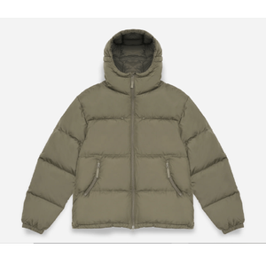 Men's Black Long Puffer Jacket Hood Zipper Closure Reflective Waterproof Windproof Casual Summer Coat Regular Fit Solid Satin - Product Image 5