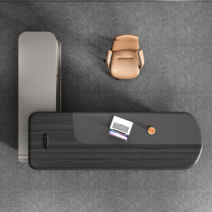 Luxe Moderne Houten Baas Kantoortafel Ontwerp Kantoor Tafel Executive Ceo Bureau - Product Image 4