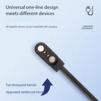 Chargeur de lunettes intelligentes USB magnétique 4 en 1 avec câble tressé en PVC pour montres intelligentes (Honor Band 3/4)