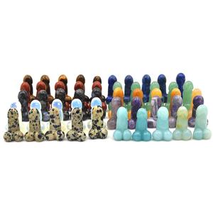 1 inci penyembuhan kristal ukiran phlus tangan diukir batu permata kristal Penis untuk hadiah lucu - Product Image 6
